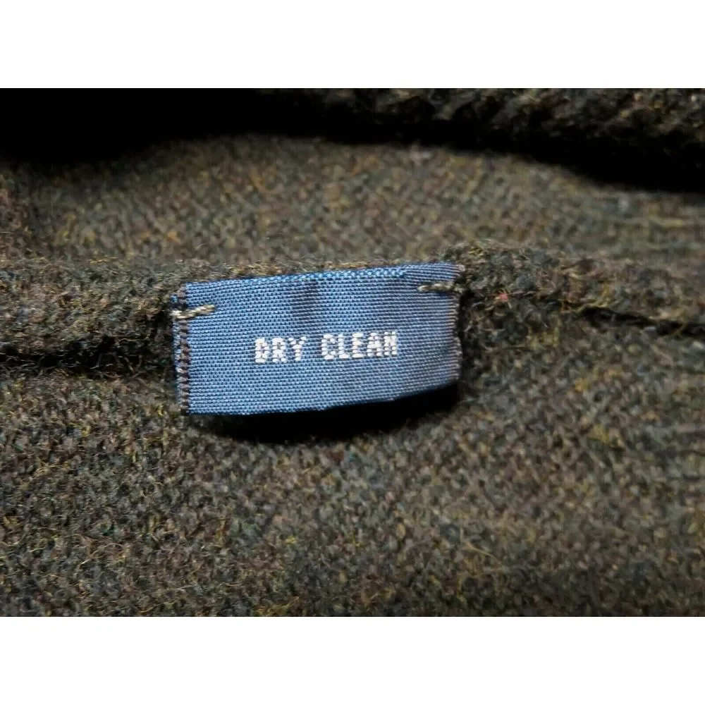 Polo Ralph Lauren‎ Green V Neck Sweater Wool Lambswool Size XL Italian Yarn